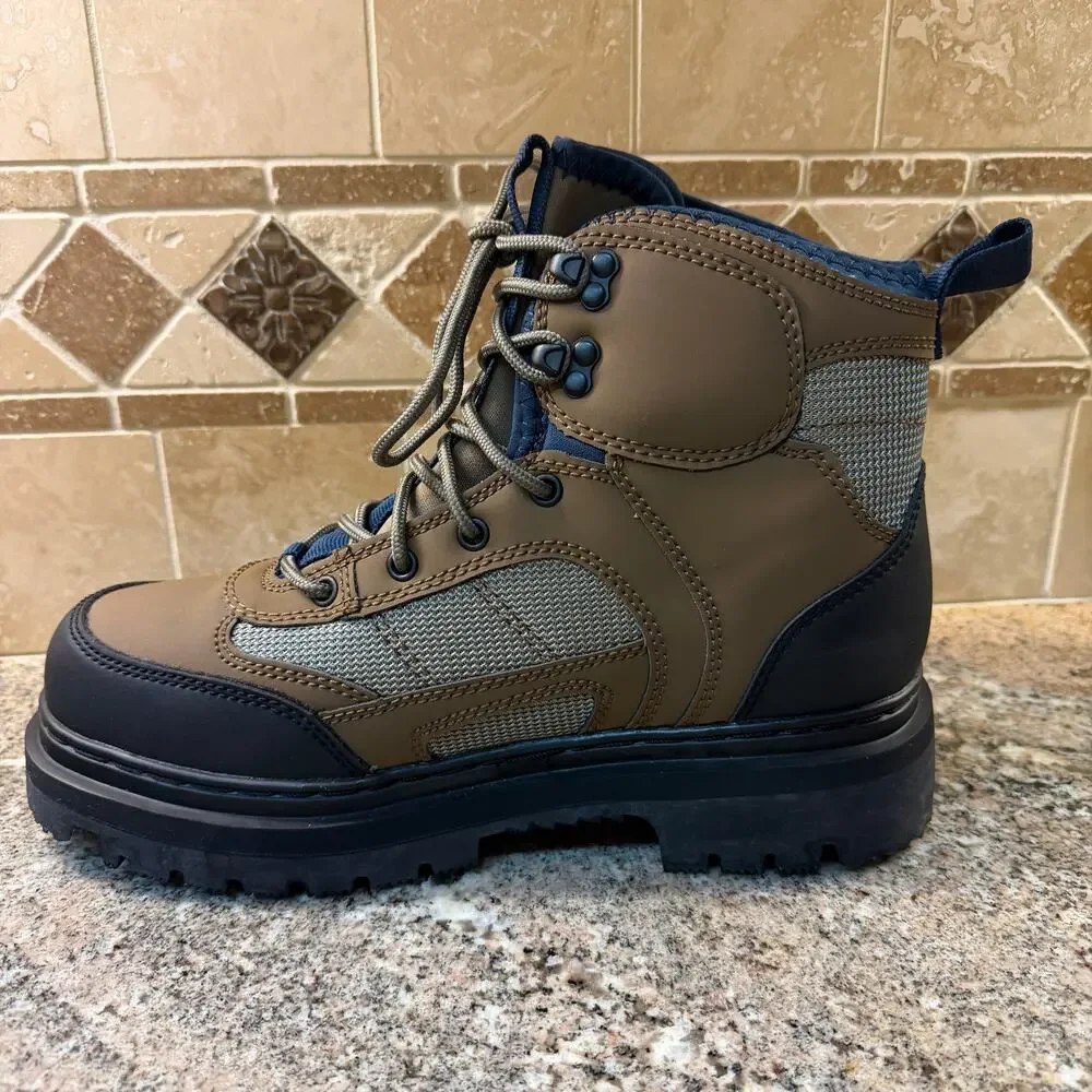 Cabela's‎ Ultralight Lug Sole Mens 9 Boots Brown Lace Up Wading Boots 832467 NWT